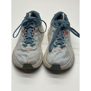 Hoka Gaviota 4 Womens Running Shoes Blue Grey Coral Stability Sneakers 9.5D Wide